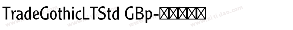 TradeGothicLTStd GBp字体转换